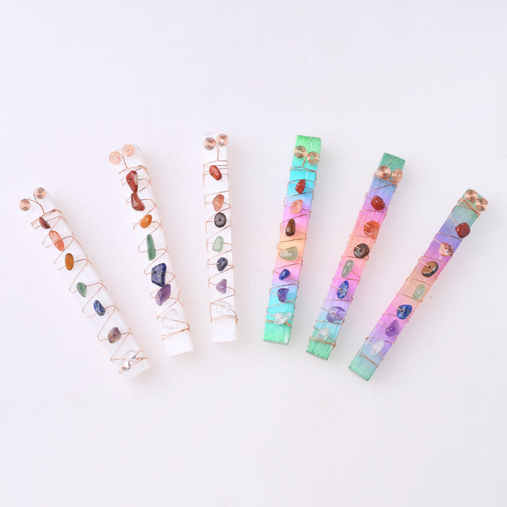 Varitas de cristal de yeso marroquíes para chakras de Olivenorma