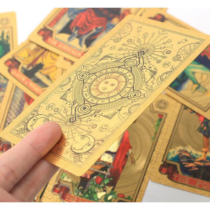 Cartas de tarot holográficas de adivinación de lujo premium de Olivenorma