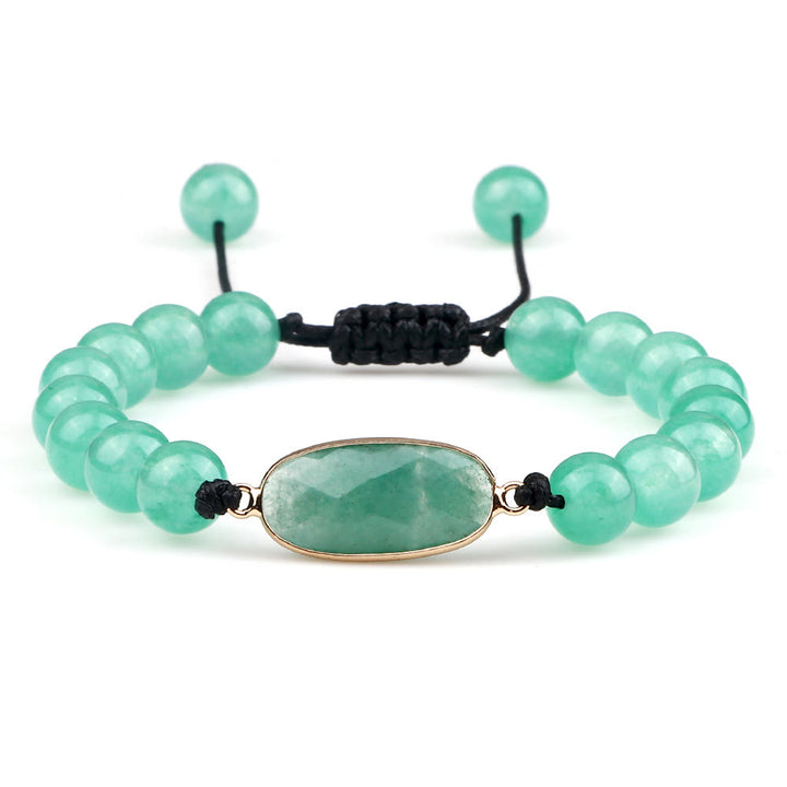 Pulsera de cuentas de opalita con piedra de ojo de gato de Olivenorma