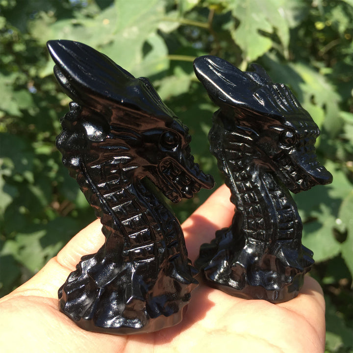 Adorno de piedra de obsidiana yooperlita de Olivenorma con cuernos largos, decoración con piedras preciosas 