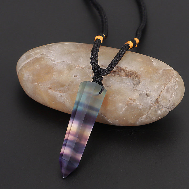 Collar de fluorita para aliviar la ansiedad de Olivenorma 