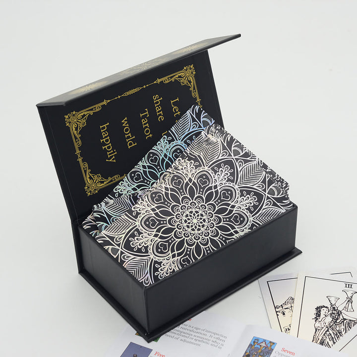 Baraja de tarot con láser brillante y lámina dorada bronceadora de Olivenorma