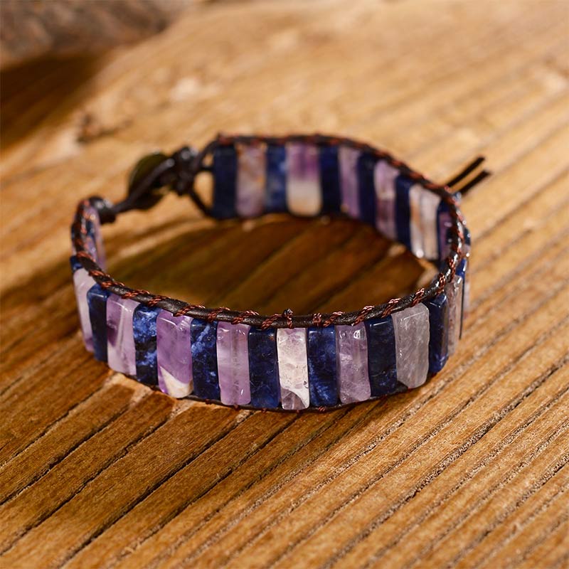 Pulsera de amatista y lapislázuli 