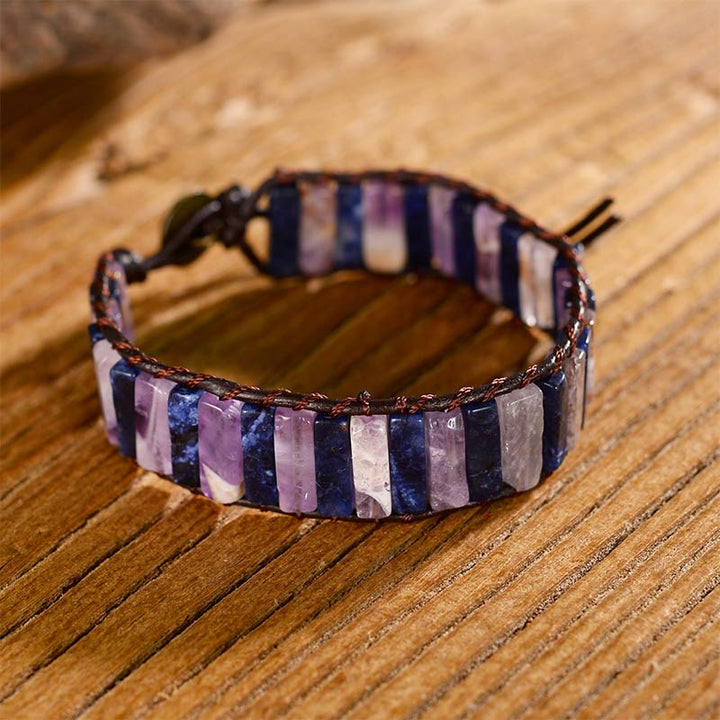 Pulsera de amatista y lapislázuli 