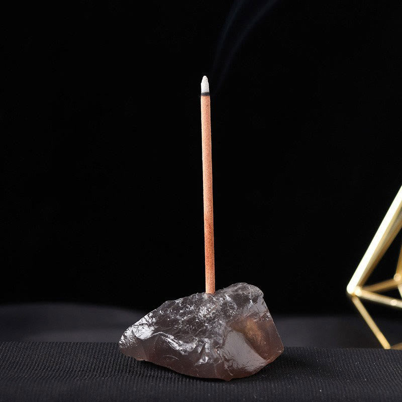 Soporte para varillas de incienso de piedra cruda de cristal de Olivenorma , decoración con piedras preciosas