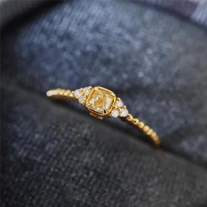 Anillo delicado de citrino natural de Olivenorma