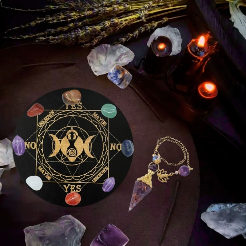 Carta del Tarot del juego de adivinación con péndulo de madera de Olivenorma