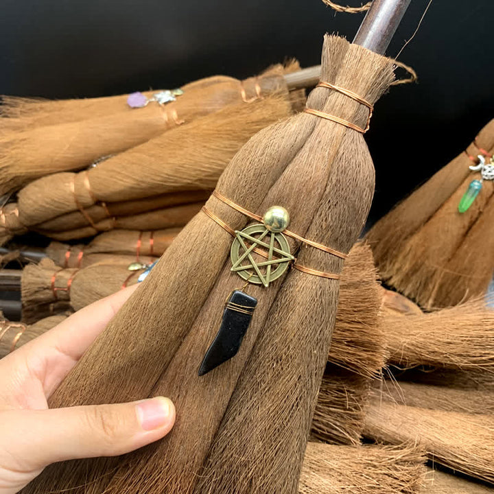 Adorno de estrella de escoba de paja de cristal de Olivenorma
