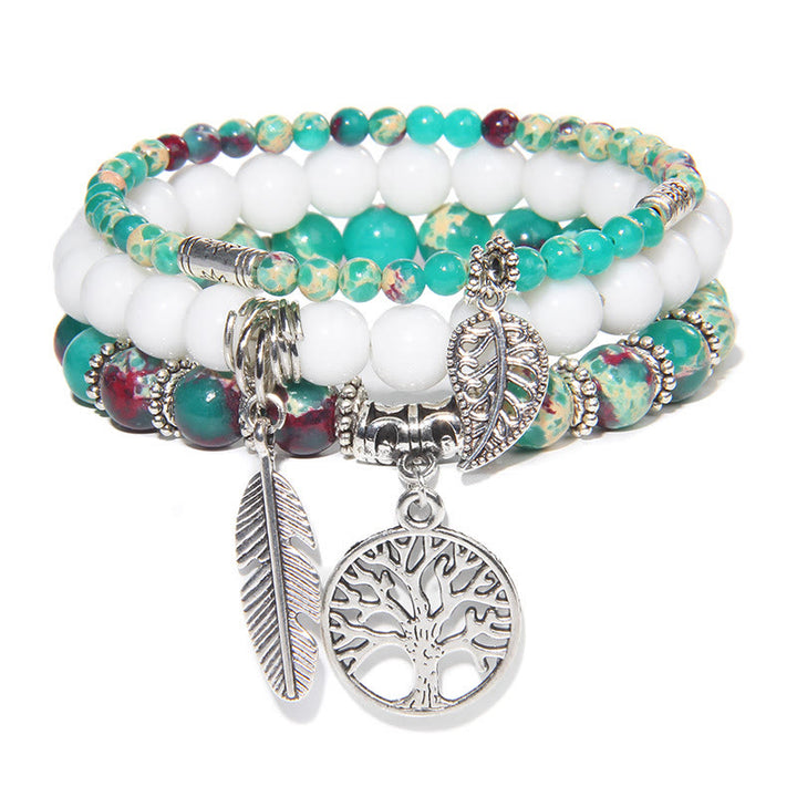 Juego de 3 pulseras con el árbol de la vida "Momentos de sanación de la naturaleza" de Olivenorma 