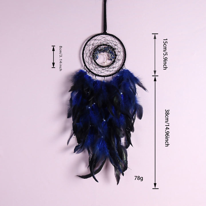 Atrapasueños de grava de sodalita azul con forma de árbol de la vida de Olivenorma