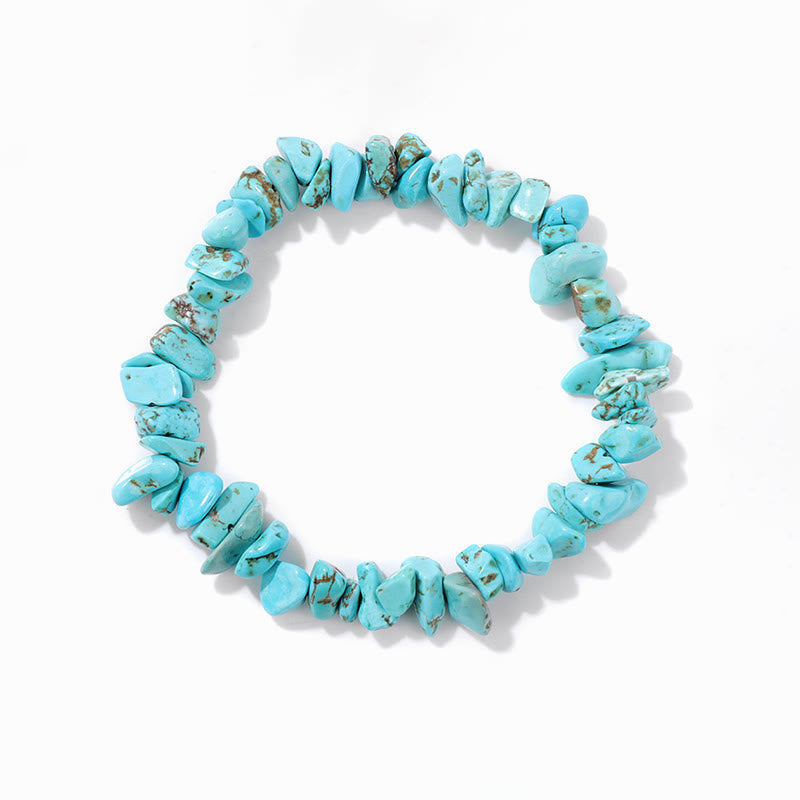 Pulsera de grava irregular natural colorida de Olivenorma 