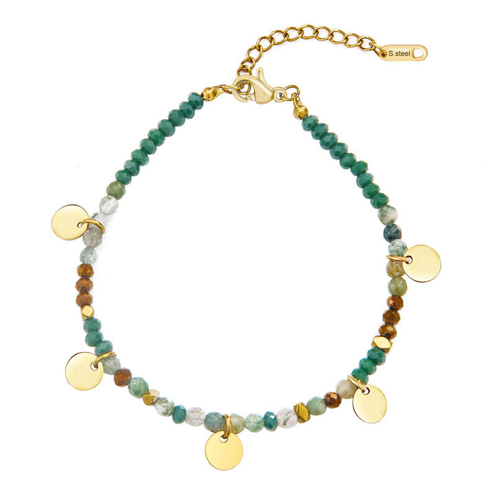 Juego de pulseras apilables con estrellas de turquesa natural de Olivenorma 