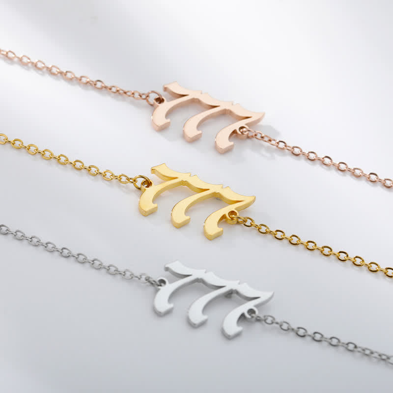 Pulsera de tobillo espiritual con números de ángel