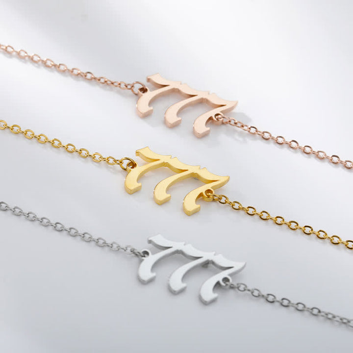 Pulsera de tobillo espiritual con números de ángel