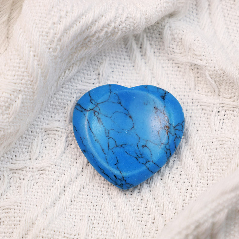 Piedra de preocupación con forma de corazón de turquesa azul de Olivenorma