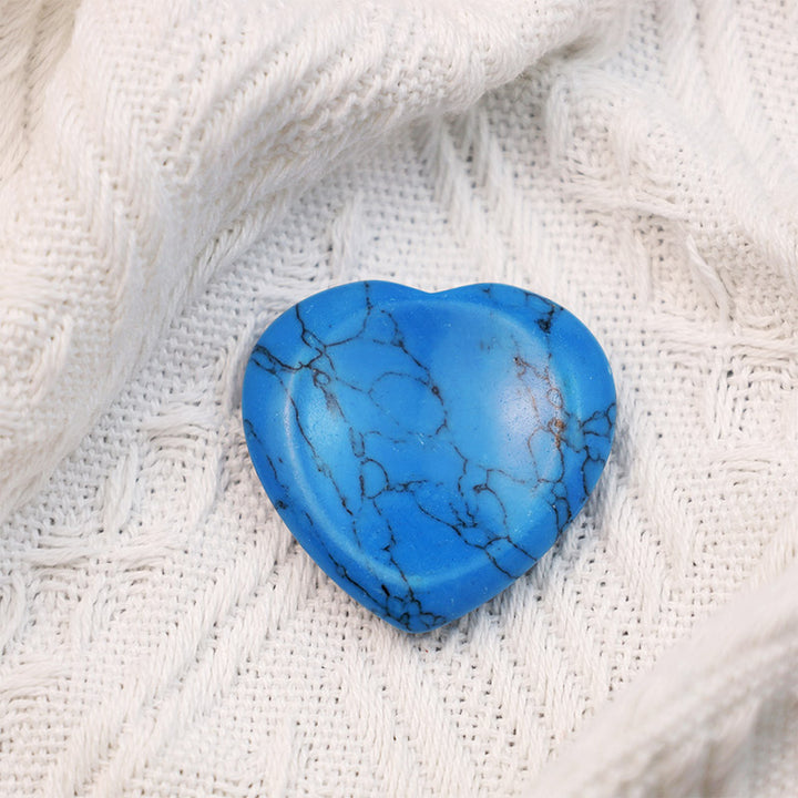 Piedra de preocupación con forma de corazón de turquesa azul de Olivenorma