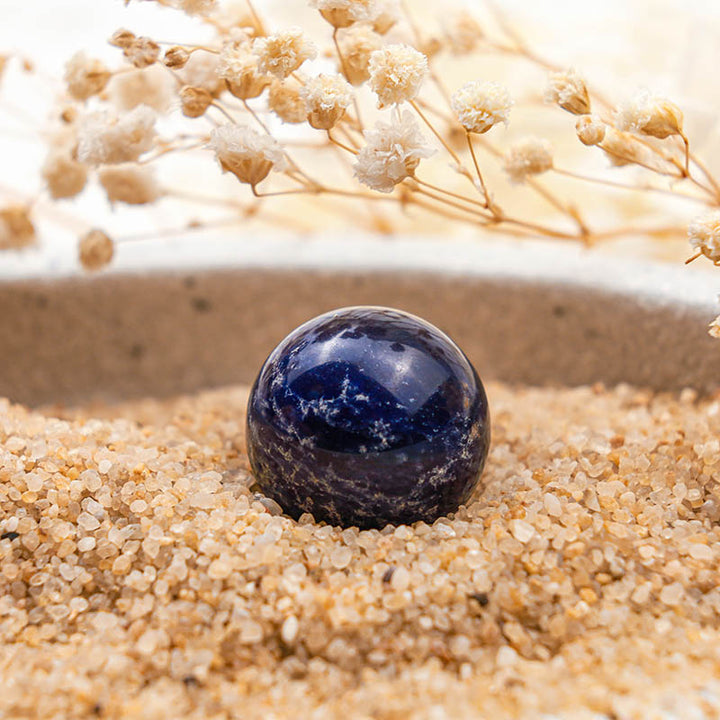 Esfera de cristal de paz y sanación de zafiro Olivenorma