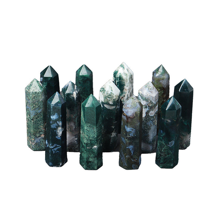 Varitas de cristal natural de malaquita de Olivenorma 