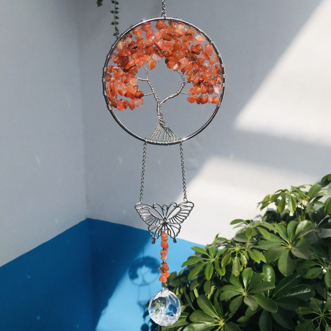 Adorno colgante de mariposa del árbol de la vida de Olivenorma 