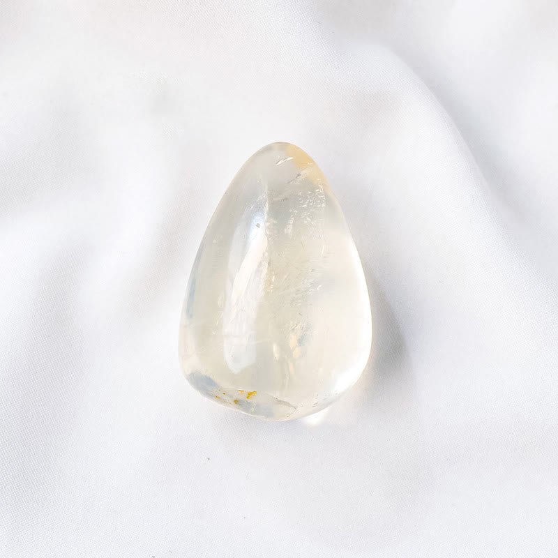 Piedra natural pulida en forma de gota de cristal natural Olivenorma