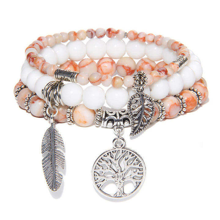 Juego de 3 pulseras con el árbol de la vida "Momentos de sanación de la naturaleza" de Olivenorma 
