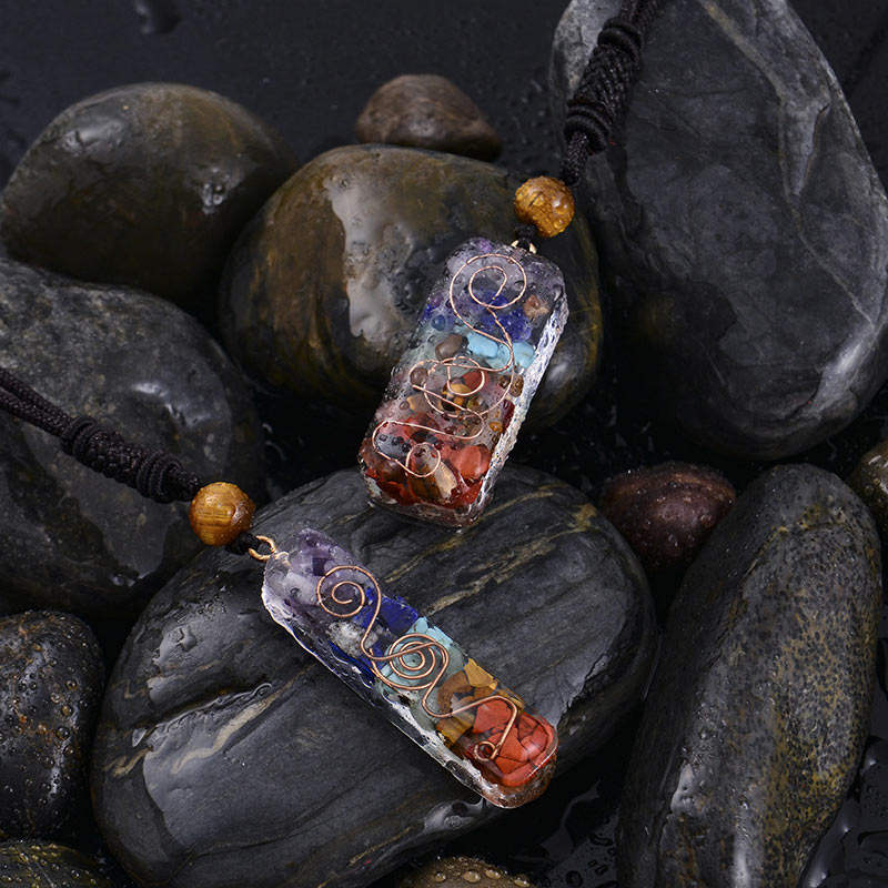 Collar de sanación de chakras con orgón de Olivenorma 