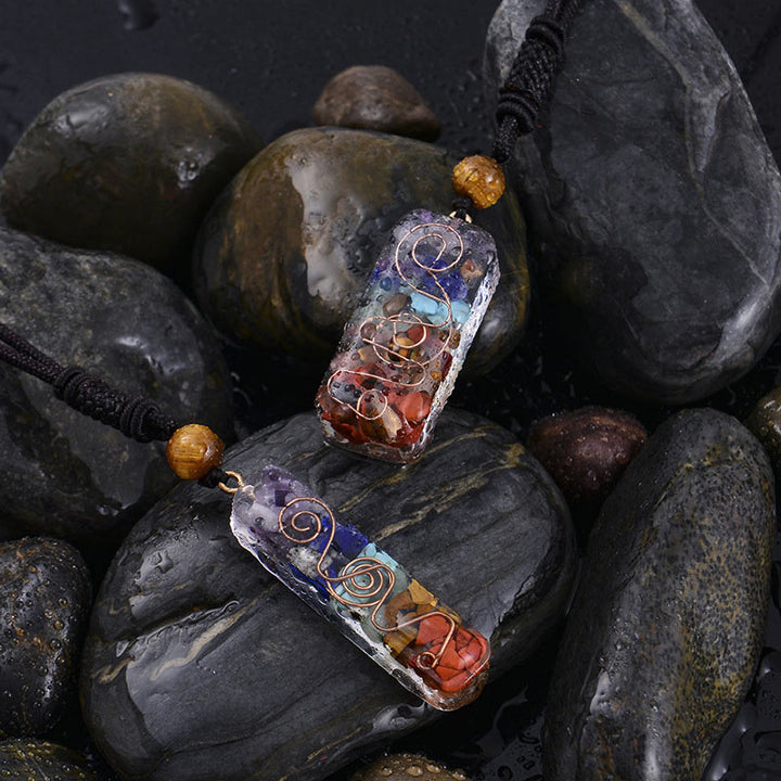 Collar de sanación de chakras con orgón de Olivenorma 