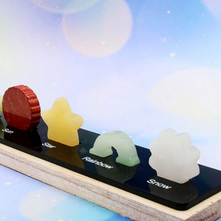 Juego de cristales de piedra de cristal natural
