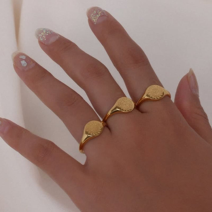 Anillo Sol y Luna con Cartas del Tarot de Olivenorma