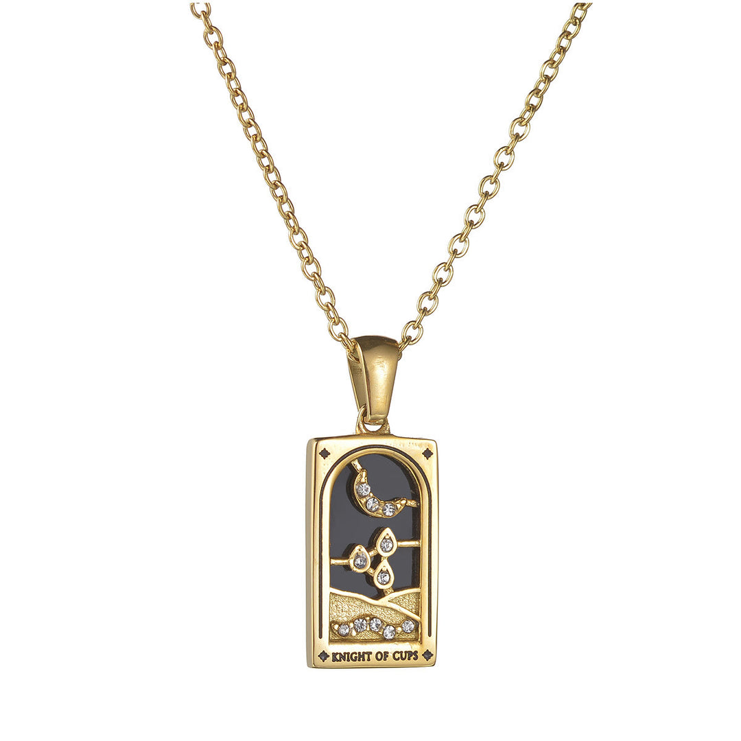 Collar con el signo del tarot "Sol, Amantes, Estrella y Luna" de Olivenorma