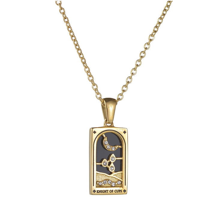 Collar con el signo del tarot "Sol, Amantes, Estrella y Luna" de Olivenorma
