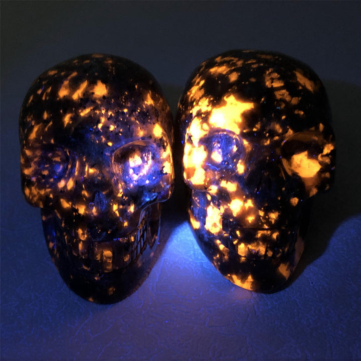 Decoración de calavera de cristal de yooperlita de Olivenorma