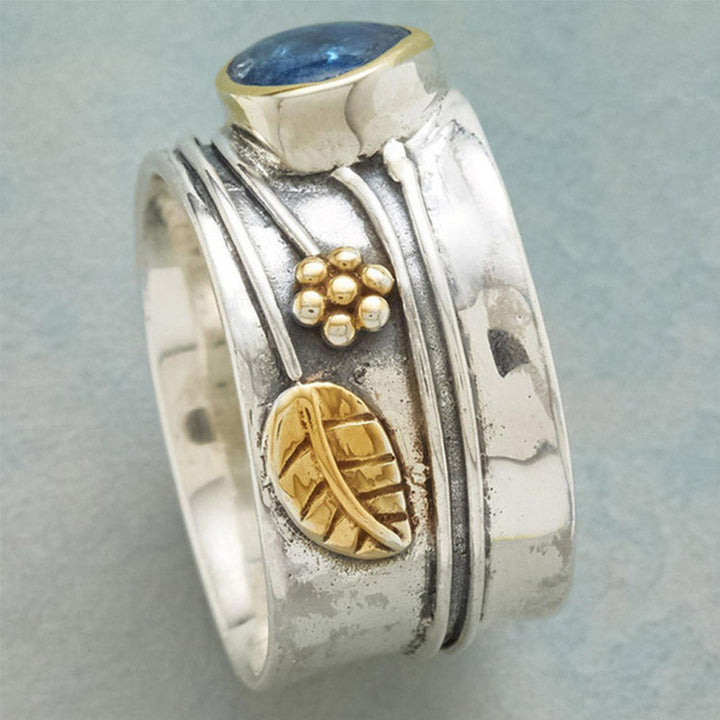 Anillo de la suerte con piedra lunar de Olivenorma