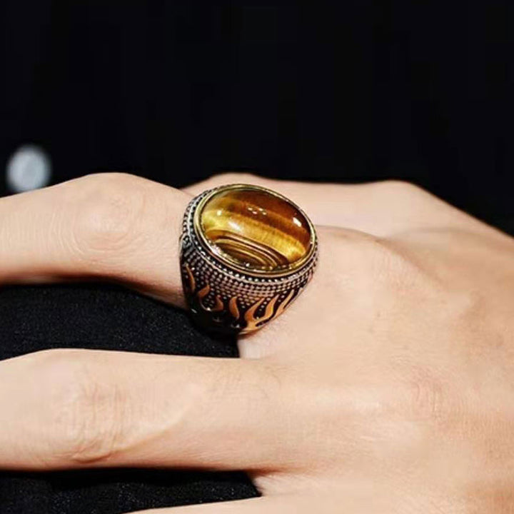 Anillo protector de ojo de tigre de Olivenorma