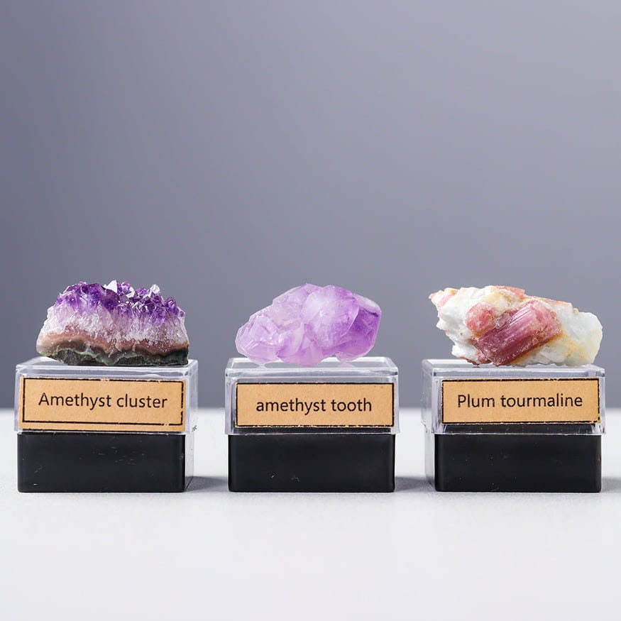 Juego de 9 cristales naturales Olivenorma en caja de regalo