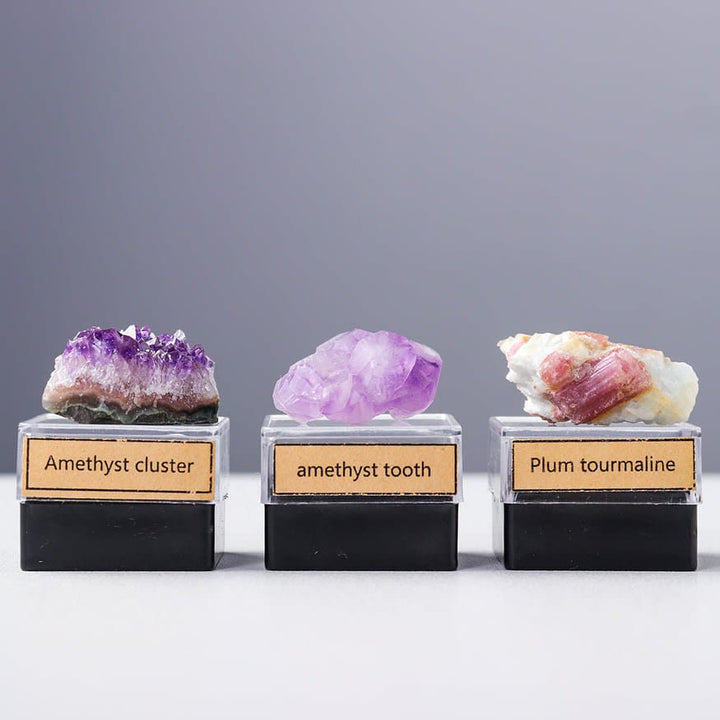 Juego de 9 cristales naturales Olivenorma en caja de regalo