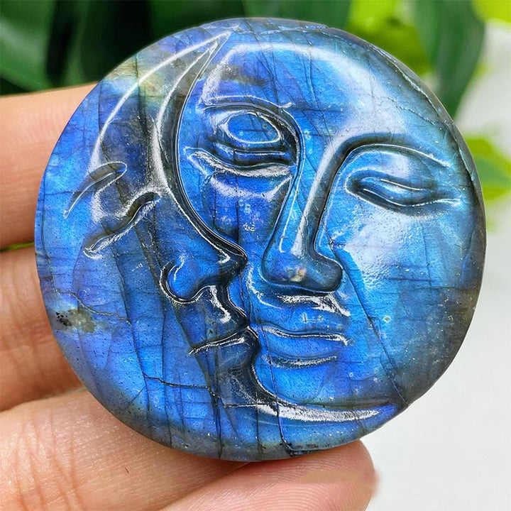Adornos de piedra lunar con forma de labradorita natural de Olivenorma