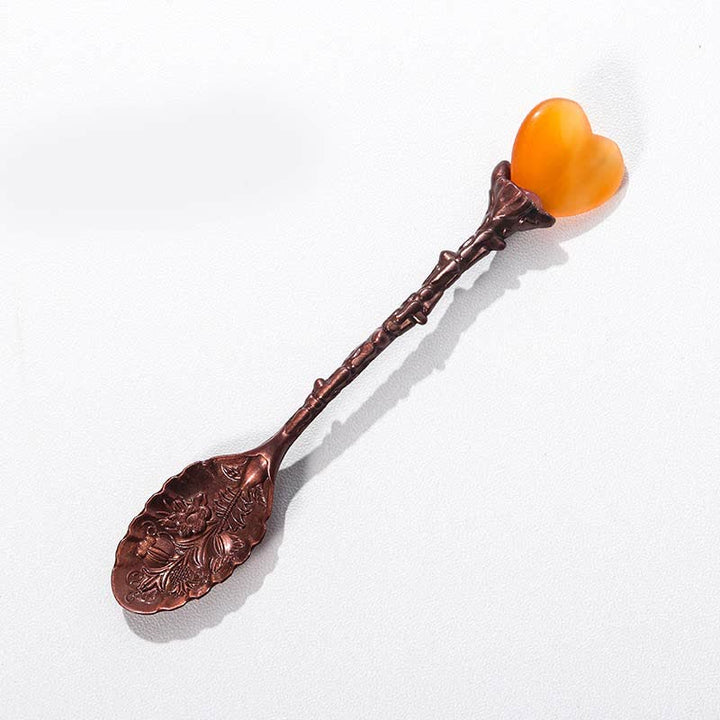 Cuchara decorativa de hierbas con forma de bruja de cristal de Olivenorma