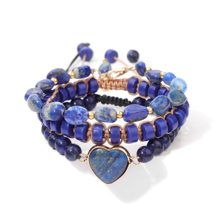 Pulsera con colgante en forma de corazón trenzado de cuerda hecha a mano de Olivenorma