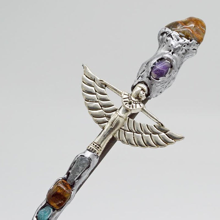 Varitas de cristal natural de ángel brujo de Olivenorma 