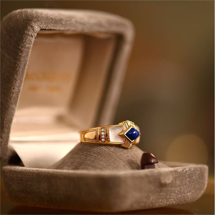 Anillo Olivenorma Rombo Lapislázuli