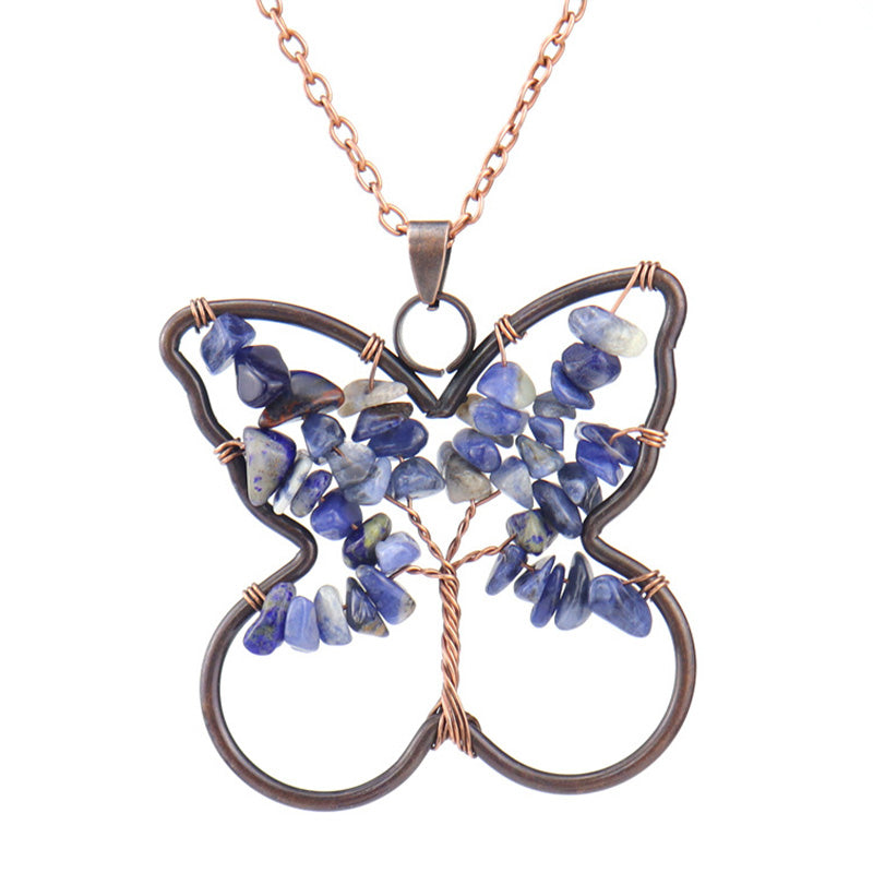 Collar curativo de mariposa con chakras