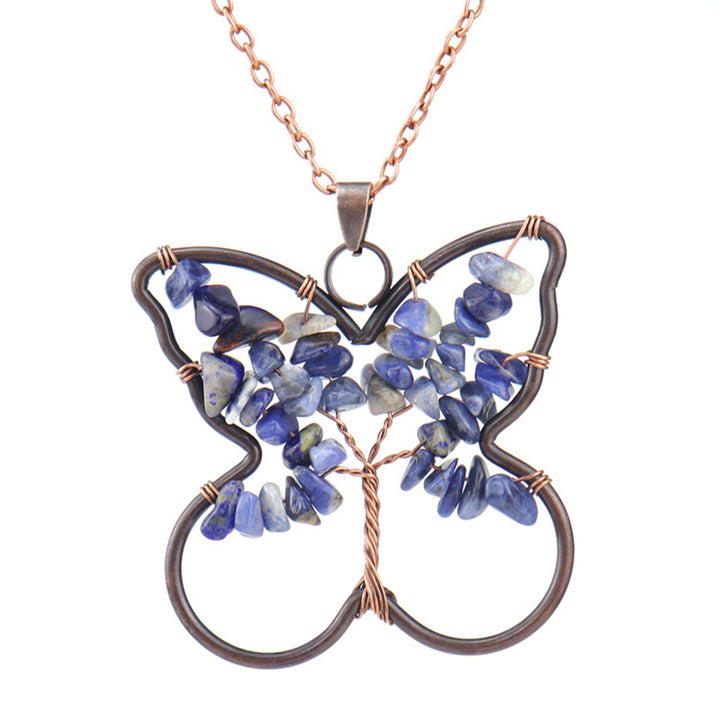 Collar curativo de mariposa con chakras