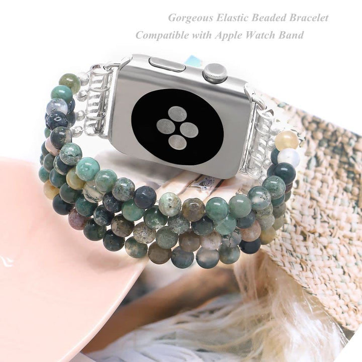 Pulsera de cuentas de ojo de tigre compatible con reloj Olivenorma 