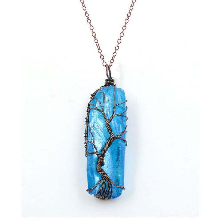 Olivenorma"Energía vital" - Collar de cristal del árbol de la vida