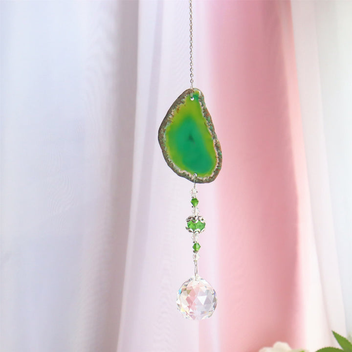 Colgante hecho a mano Olivenorma con carillón de viento de cristal solar