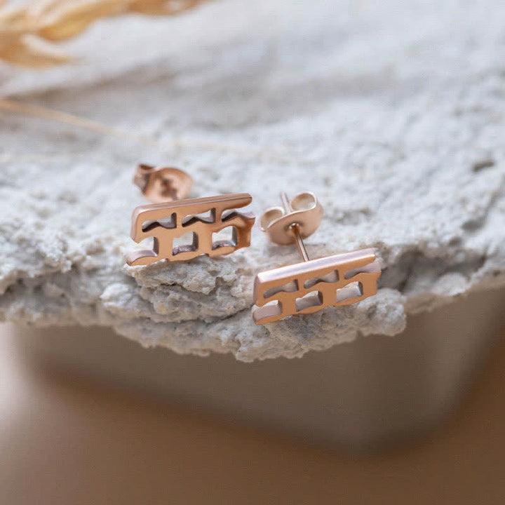 Pendientes minimalistas con números de ángel 