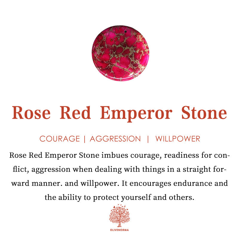 Pulsera energética de chakras con piedra del emperador Olivenorma 