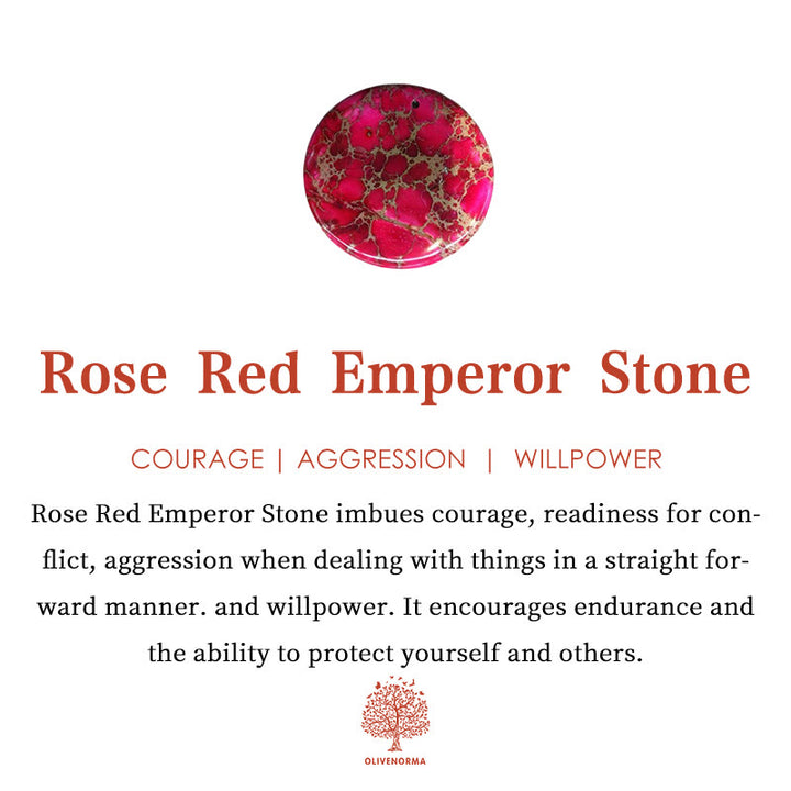 Pulsera energética de chakras con piedra del emperador Olivenorma 