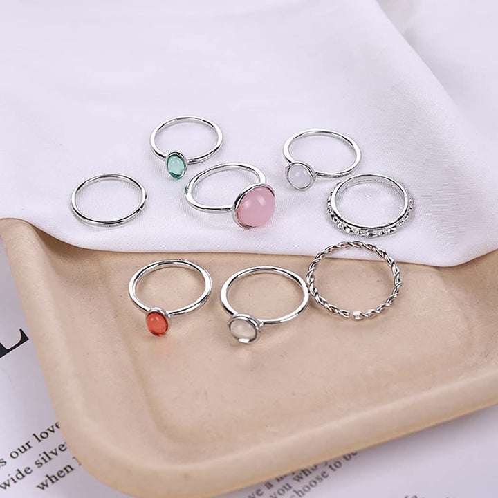 Juego de 8 anillos apilables para nudillos de Olivenorma